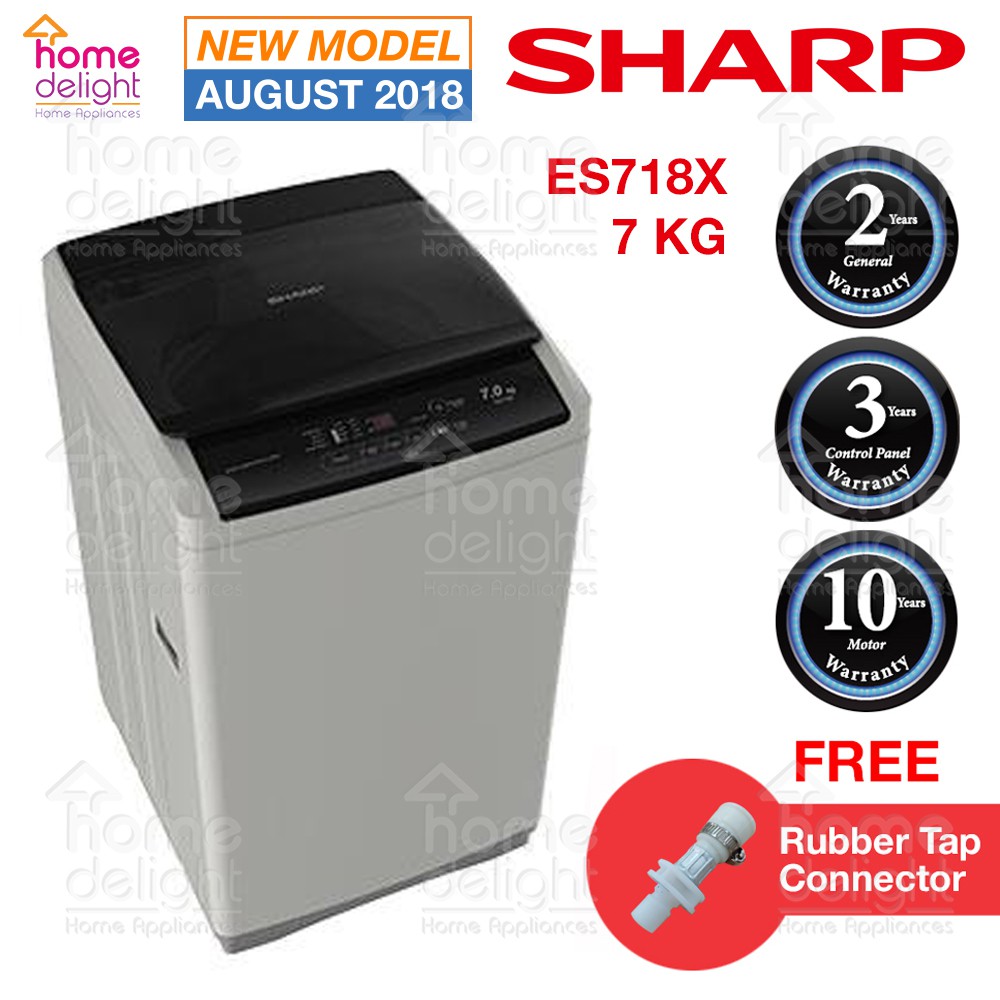 Sharp ES718X Fully-Auto Washing Machine 7KG  Shopee Malaysia