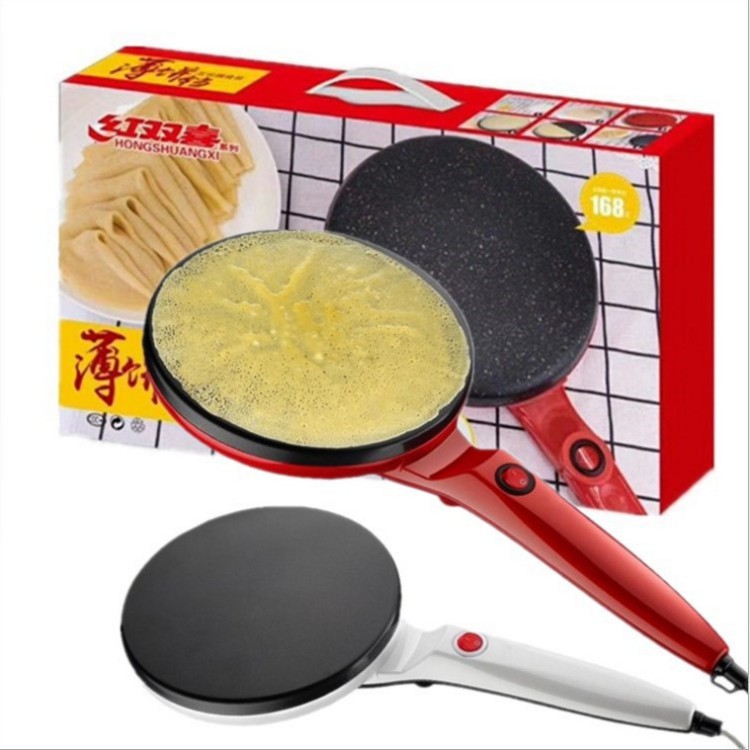 Electric Crepe Maker Baking Pan Spring Roll Pancake Pizza Griddle Non-stick