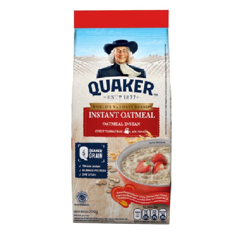 Quaker Instant Oatmeal Packaging 200gr Shopee Malaysia