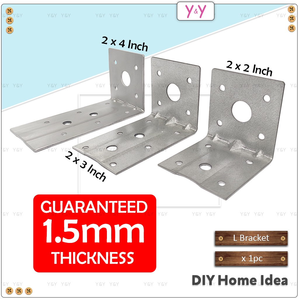 Y&Y Eco 2 / 3 / 4 Inch Roofing L Bracket / Corner Joint Brace / Besi L Bumbung / Besi Atap