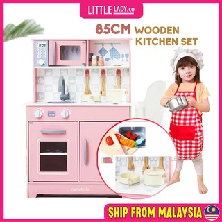 kenmore wooden kitchen playset pink