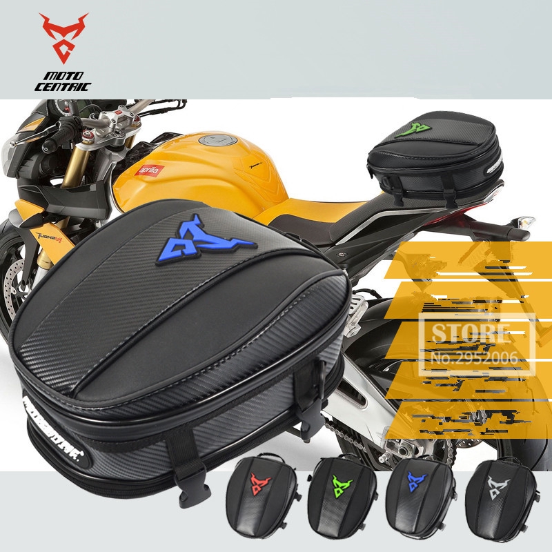 AllRight Motorcycle Rear Seat Saddle Bag Multi-functional Waterproof Leather Motorcycle Bike Tank Bag 
