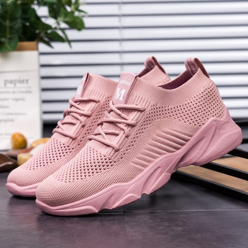 Women's Shoes Fashion Trend Socks Shoes Summer New Fly Woven Breathable Sports Casual Shoes Thick Sole Student Shoes