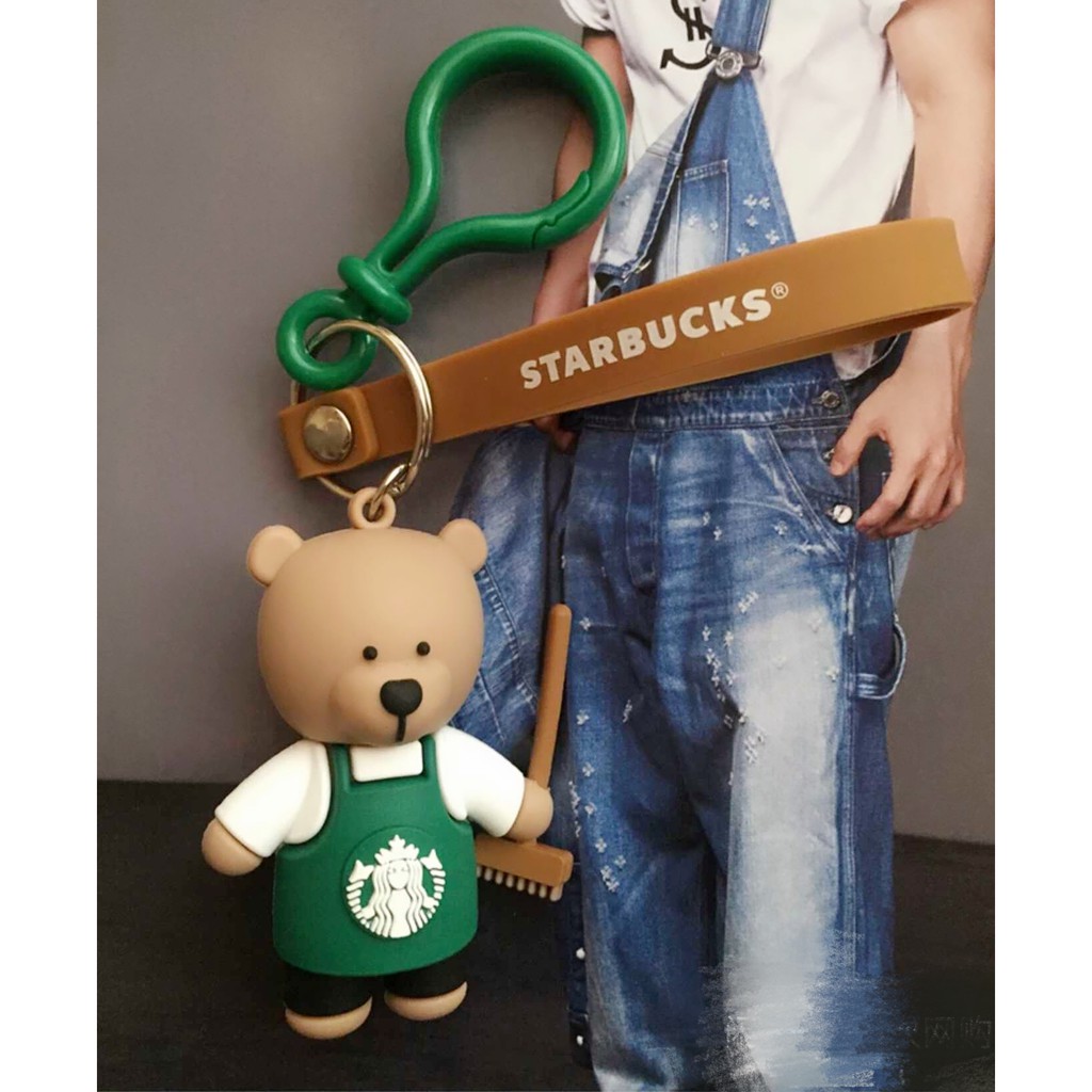 Starbucks Broom Partner Bearista Bear Keychain Shopee Malaysia