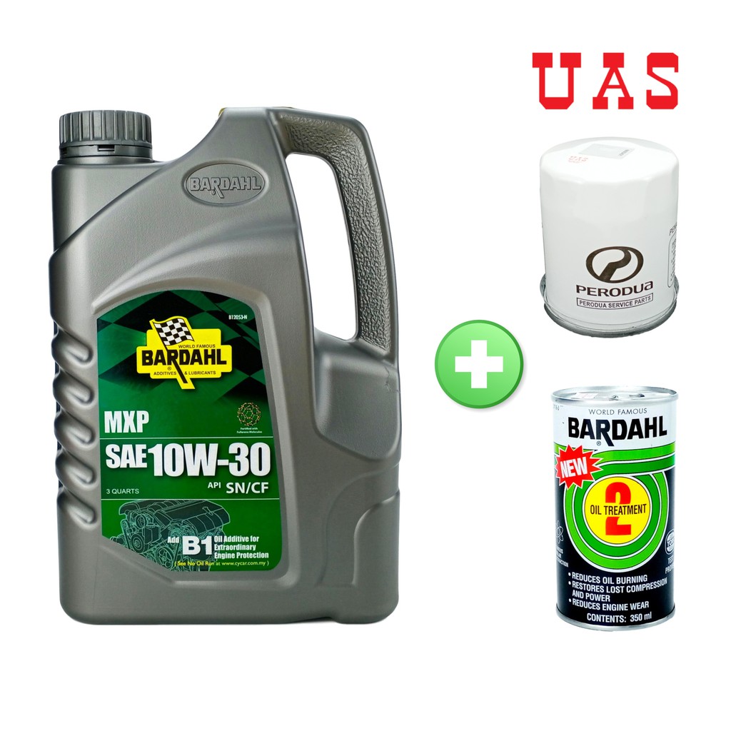 (COMBO)BARDAHL MXP SAE 10W30 API SN/CF MINERAL ENGINE OIL 