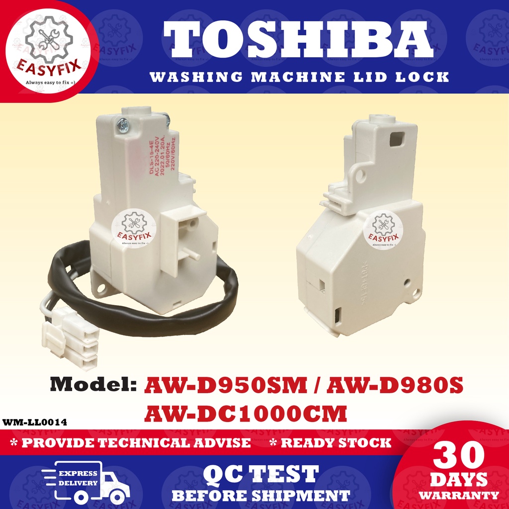AWD950SM / AWD980S / AWDC1000CM TOSHIBA LID LOCK WASHING MACHINE