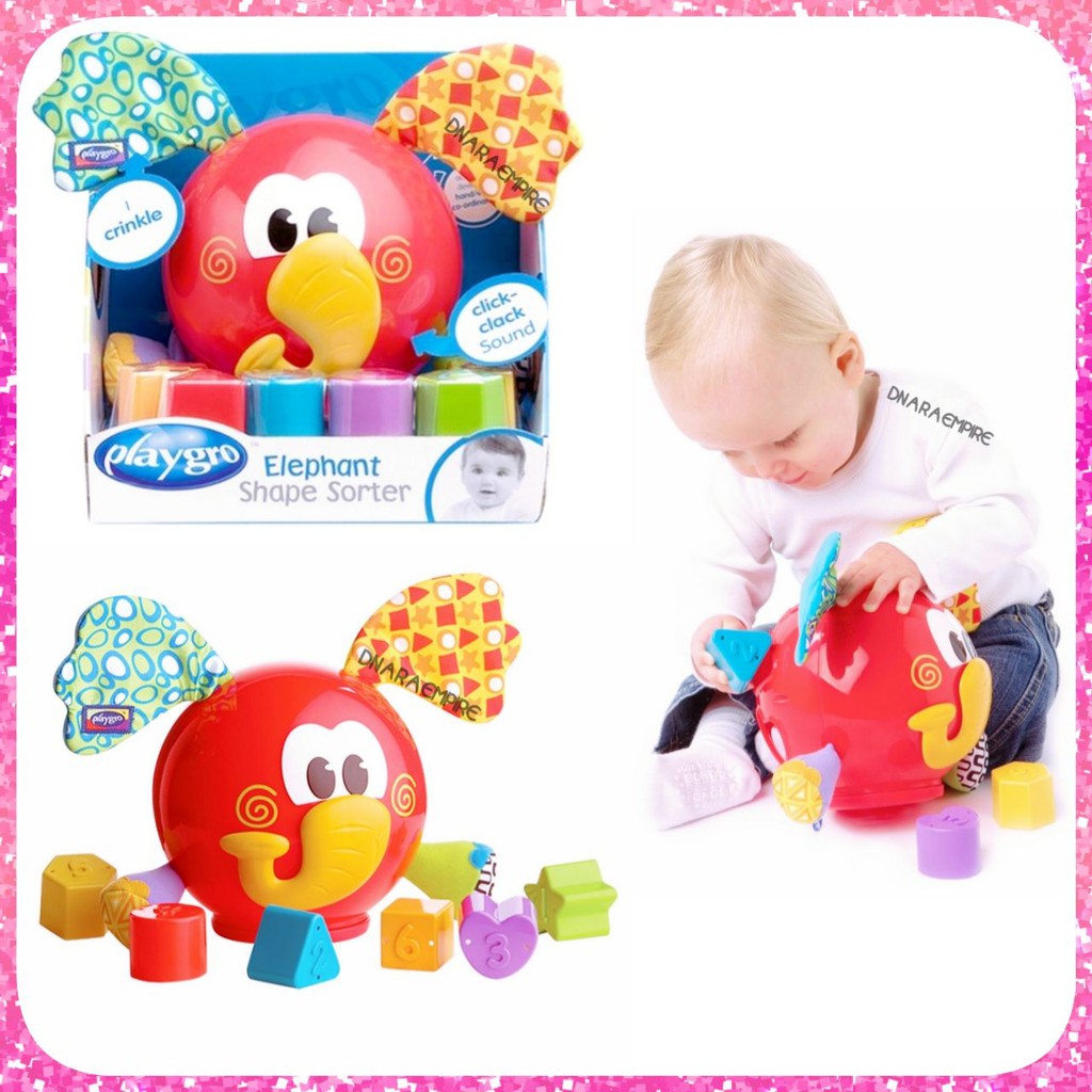 playgro elephant shape sorter