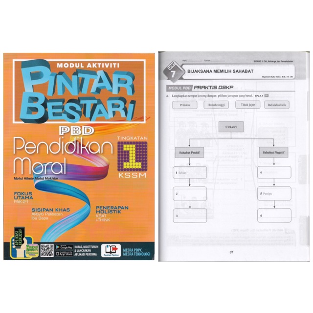 Sasbadi Modul Activiti Pintar Bestari Pbd Pendidikan Moral Tingkatan 1 2 3 Kssm Shopee Malaysia