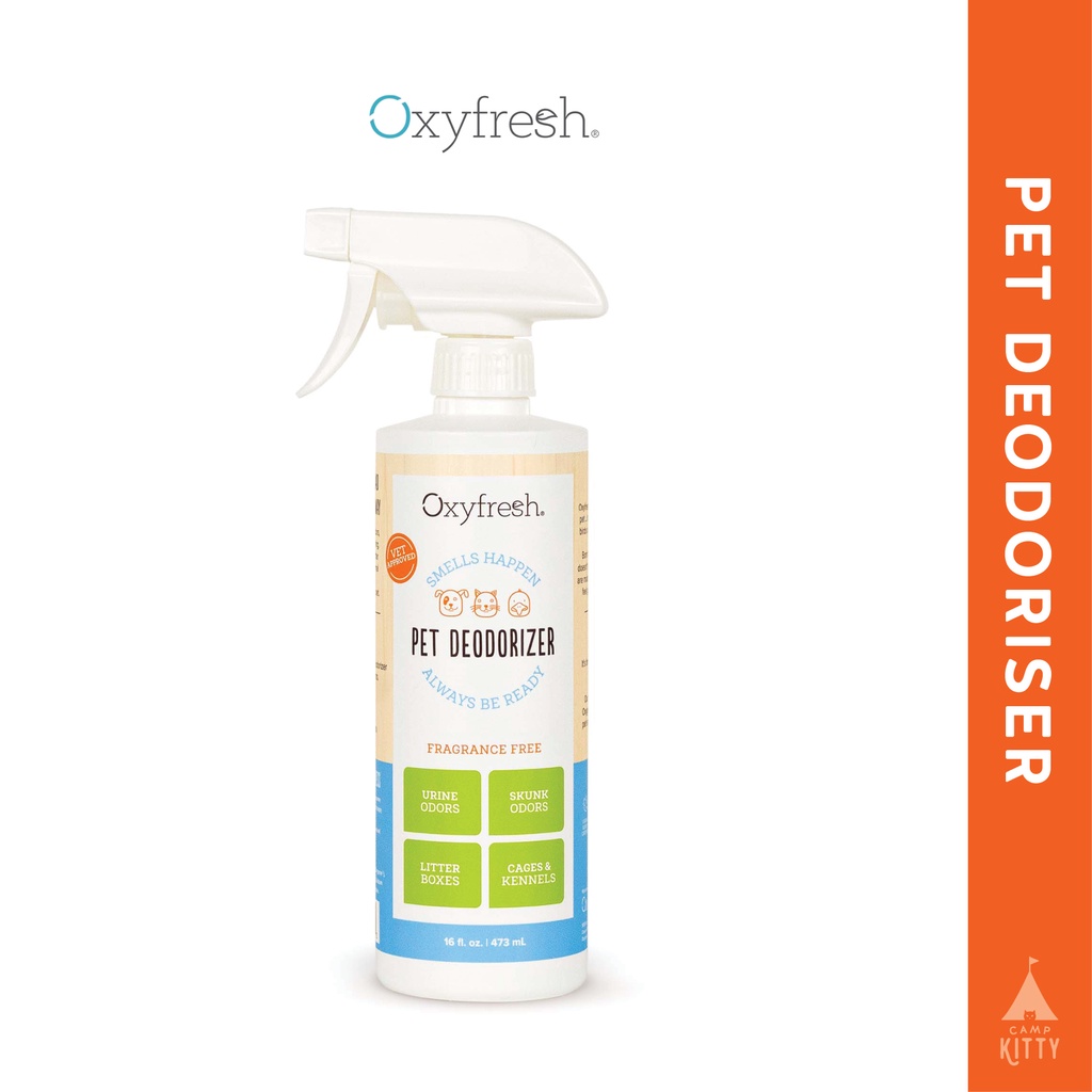 Oxyfresh Pet Deodorizer Spray, 473ml Odour Eliminator Spray for Cats