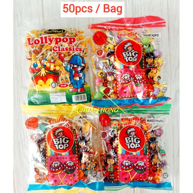 Big Top Lollipop 50pcs Bag