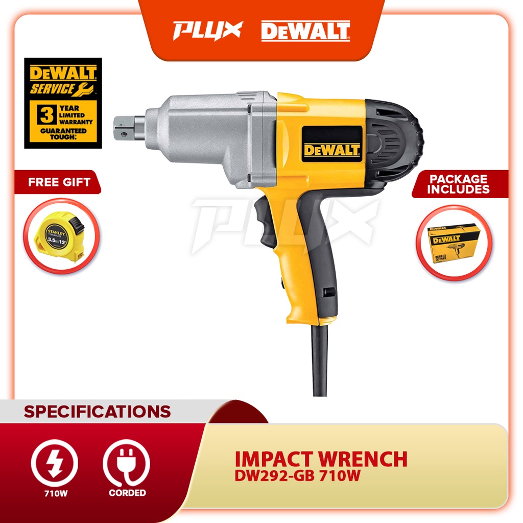 DEWALT DW292GB 710W 1/2" 440NM Heavy Duty Impact Wrench (HOG RING