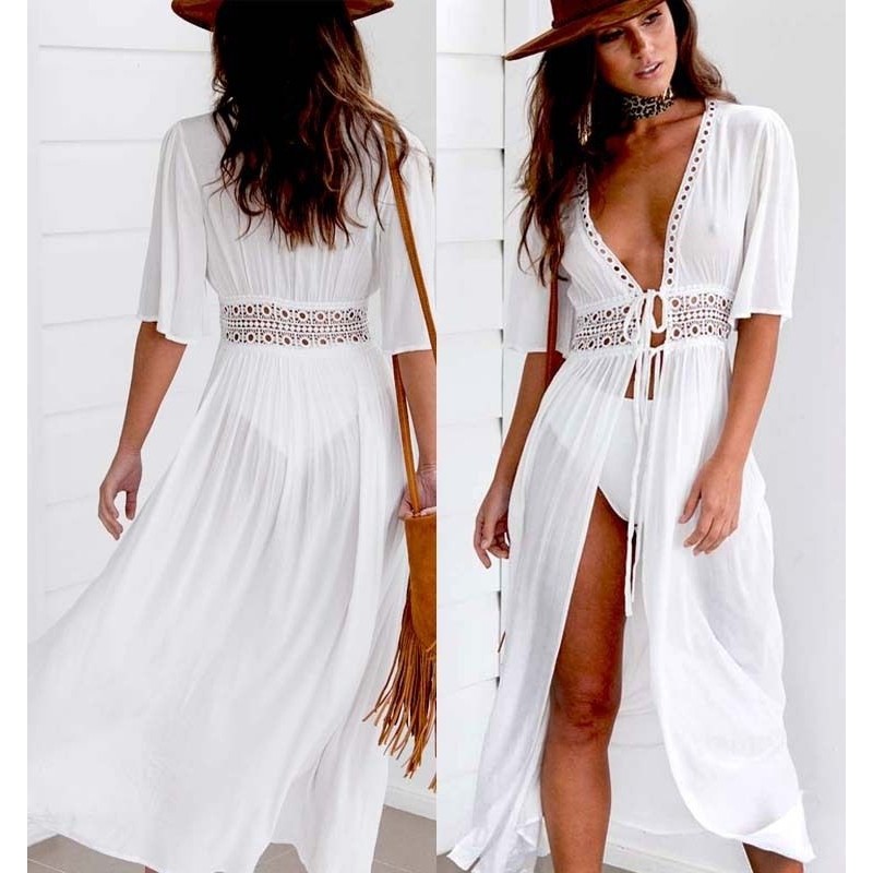 long sleeve maxi beach cover up