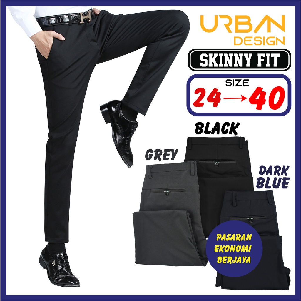 SELUAR SLEK LELAKI SKINNY FIT 29380# SLACK PANTS MEN URBAN DESIGN SELUAR KERJA LELAKI FORMAL WORK PANTS