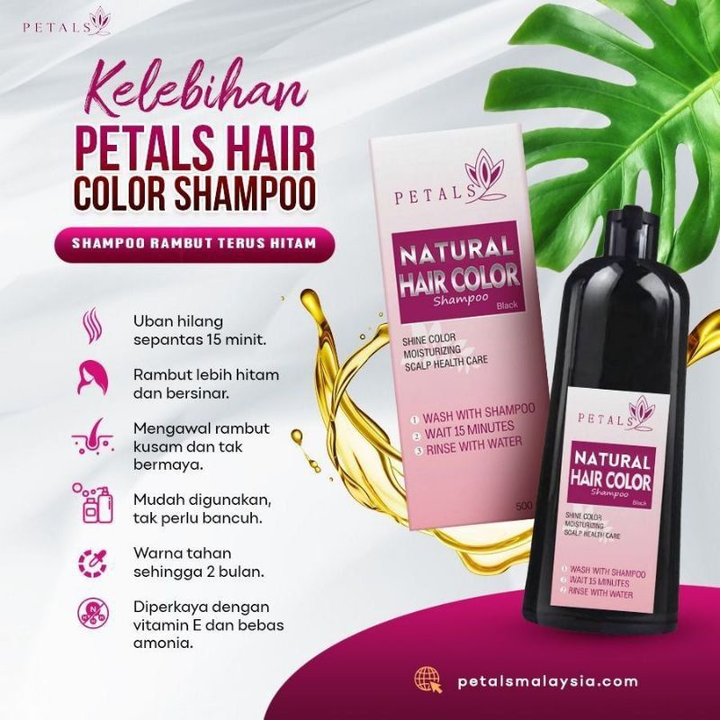 Shampoo Petals Natural Hair Color | Shopee Malaysia