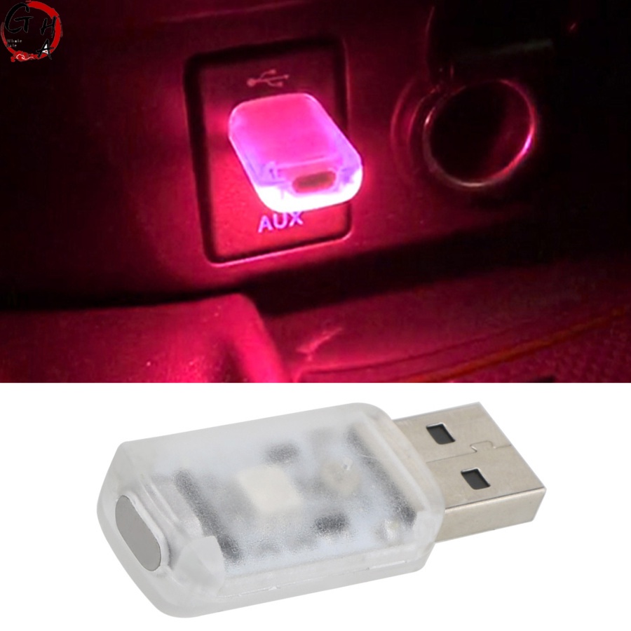 Car LED Atmosphere Light Touch Sound Control Decorative Light USB Magic Stage Effect Light Cigarette Lighter