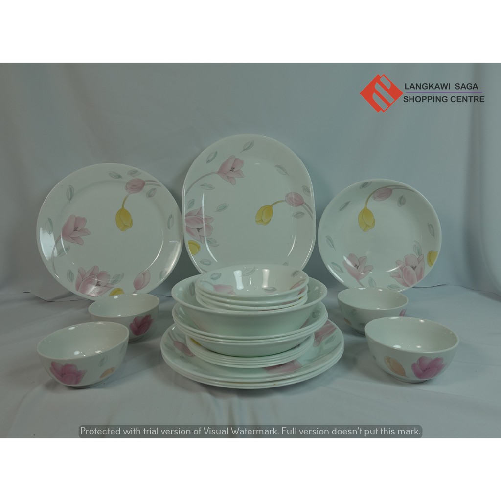 CORELLE DINNER SET 22PCS ELEGANT CITY Shopee Malaysia
