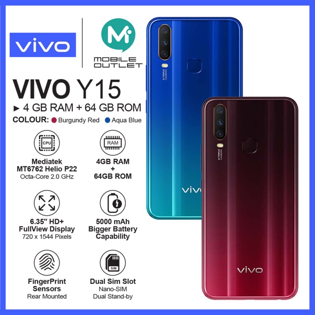 Vivo Y15 2020 4gb 64gb Original Vivo Msia Shopee Malaysia