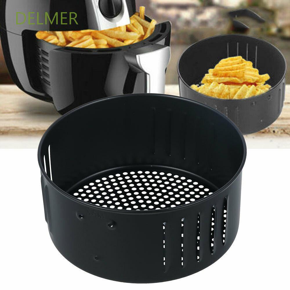 2.6L 3.5L Non-stick Air Fryer Basket Baking Drain Oil Pan Frying Accessories Kitchenware Dishwasher Safe(just the basket, not the fryer)