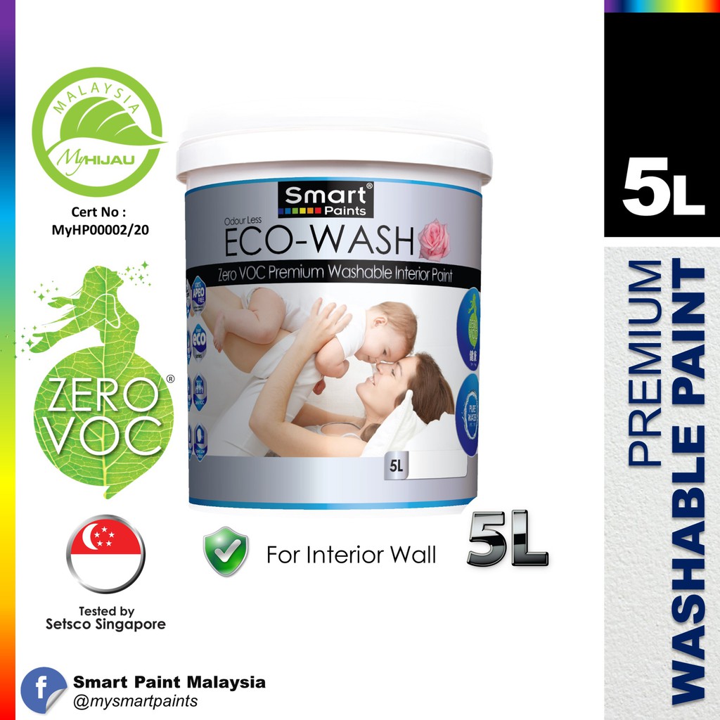 Smart Paints (5Litre)  Smart Eco-Wash White 1001