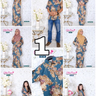  Sedondon  Family Set Baju  Kurung  Ibu  dan  Anak  KEMEJA Cotton 