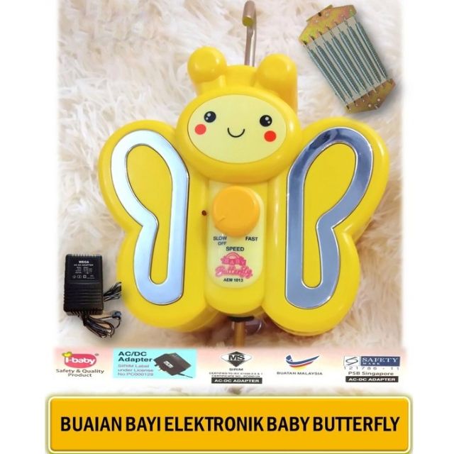 💖BUTTERFLY BUAIAN ELEKTRIK/ELEKTRONIK (ELECTRONIC CRADLE) Shopee Malaysia