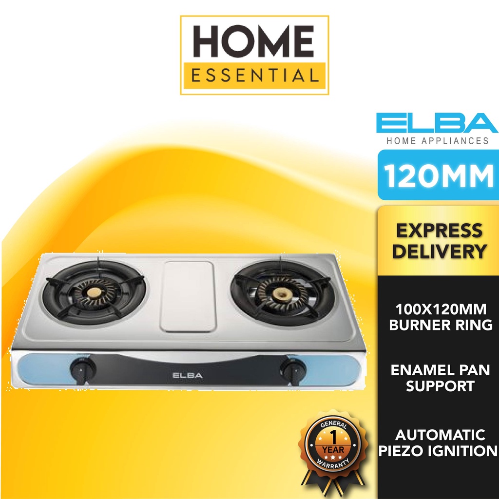 Elba 2 Burner Gas Stove EGSF7112(SS) Stainless Steel Kitchen Stove