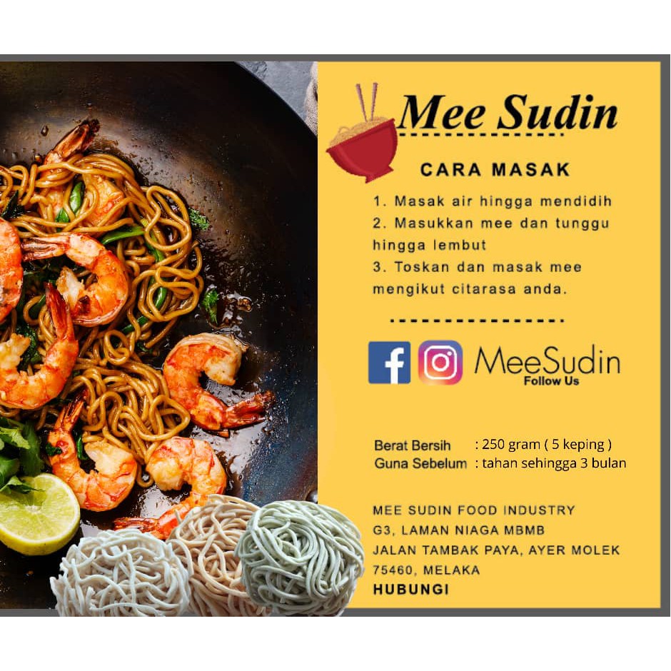 Mee Sayur Asli Sihat Tanpa Pengawet Tanpa Asid Borik Buatan Muslim By Mee Sudin Shopee Malaysia