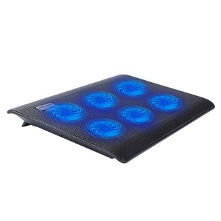 Aluminum High quality Laptop cooling pad with 6 Fans