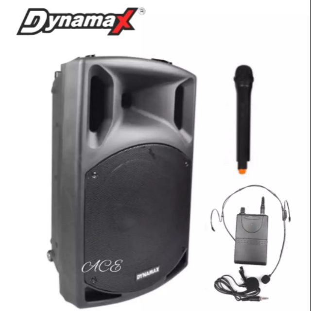 pa system with wireless mic and speakers