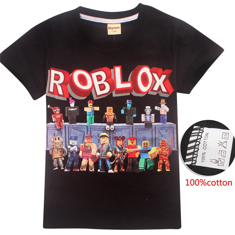 Kids Boys Roblox T Shirt Short Sleeve Casual Shirt Cotton Tops Summer Clothes Shopee Malaysia - 2020 summer roblox children clothes boys t shirt girls short sleeve kids tops baby clothing shopee malaysia