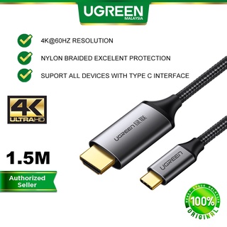 UGREEN USB Type C To HDMI 4K 60HZ Aluminum Nylon Braid Thunderbolt 3 MacBook M1 iPad Pro Samsung Huawei Xiaomi Asus Dell