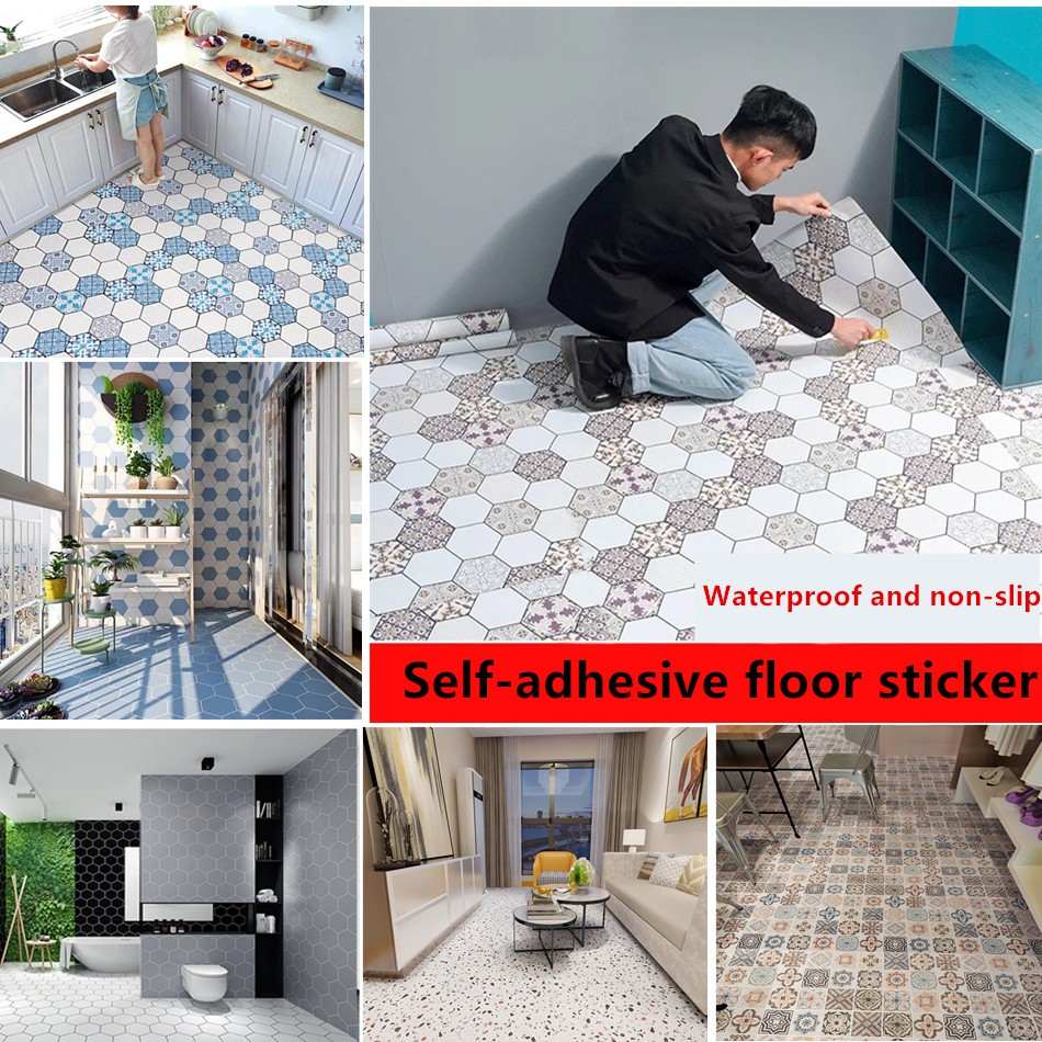 Thicker】Wallpaper Waterproof Floor Rugs & Carpets Stickers Self Adhesive  Imitation carpet home renovation DIY Kitchen | Shopee Malaysia