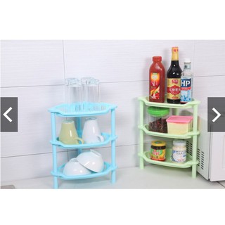 Bathroom toilet kitchen three layer triangle shelf 