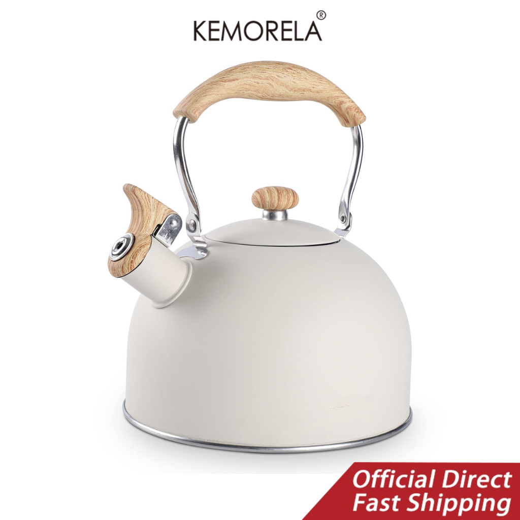 Stainless Steel Whistling Kettle Food Grade Tea Pot For Make Tea Compatible With Gas Stoves (2.5L) cerek air berbunyi heater kettle cerek air water boiler water heater jug gooseneck kettle pemanas air kettel electric pelas air panas stainless steel kettle