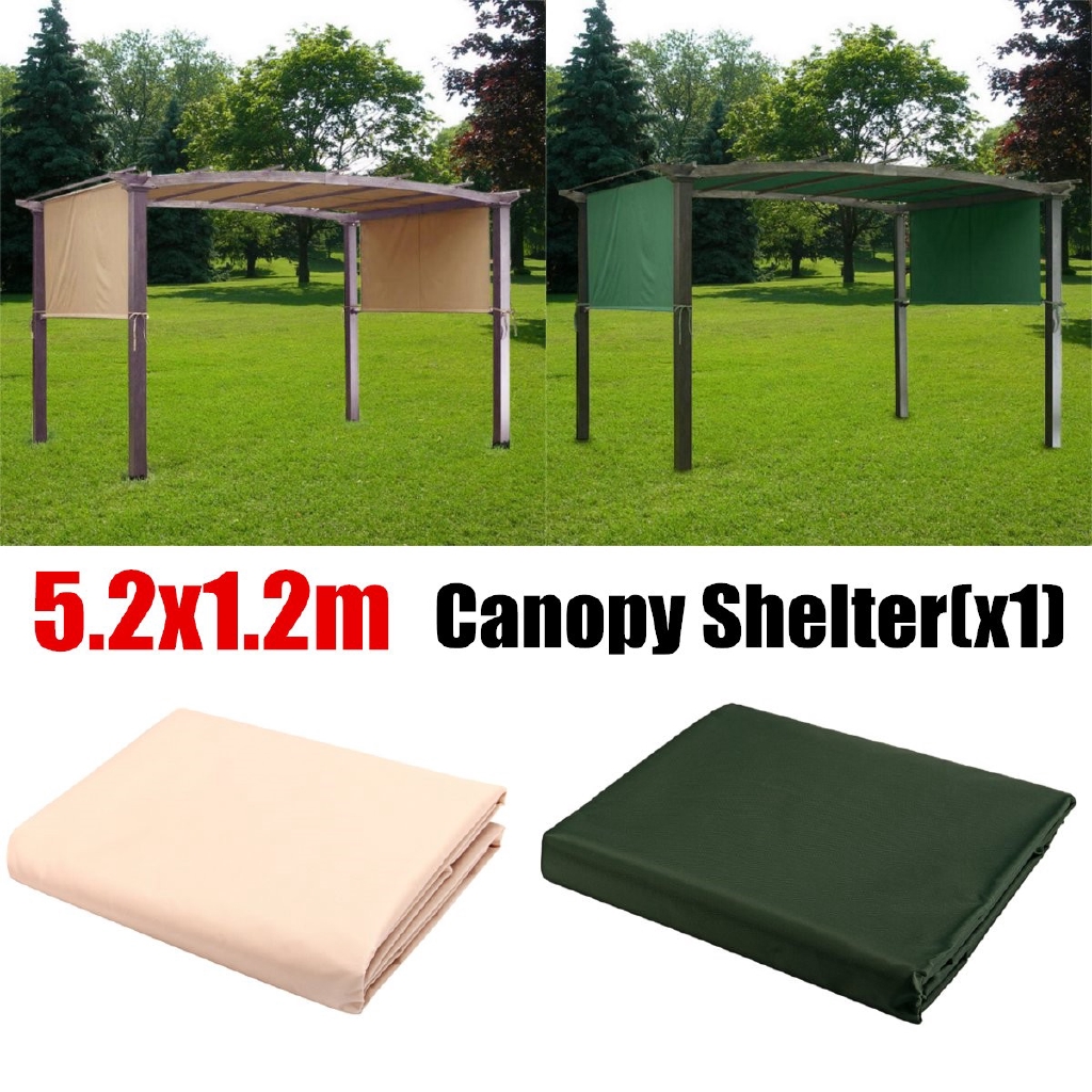 2Pcs 4.72X1.2m Sun Shade Pergola Canopy Outdoor Cover Garden Patio Shelter