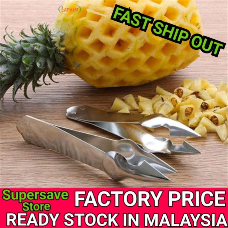 Quality Pineapple Peeler Eye Seed Remover Clip Slicer Cutter Fruit Tool Kitchen Pengupas Mata Nenas