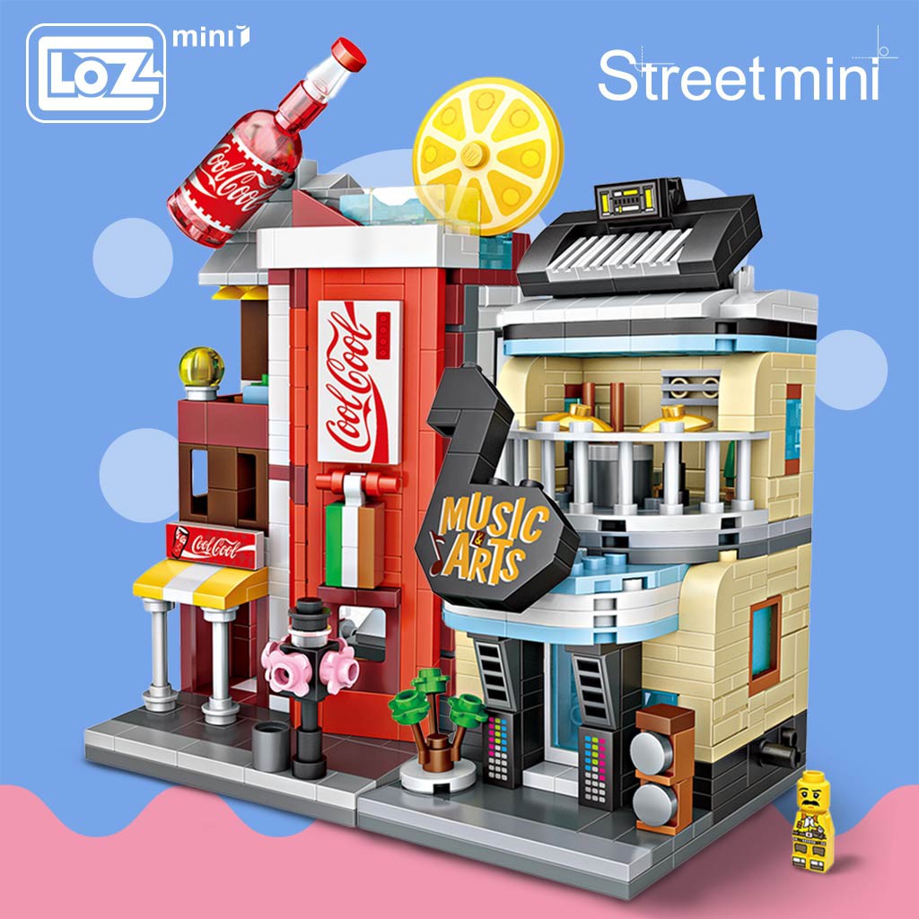LOZ Mini Block Mini Street Building Blocks Shop Assembly Toy Block Kids