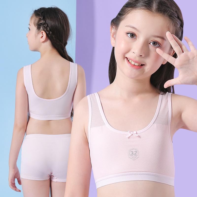 Cotton girls' development vest 8-15Years old anti-bump girls' underwear
