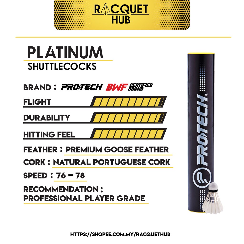 protech pt 10 shuttlecock