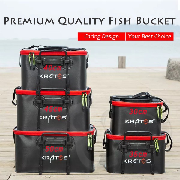 Fordable Fishing Bucket EVA Waterproof Material Live Fish Box Water ...