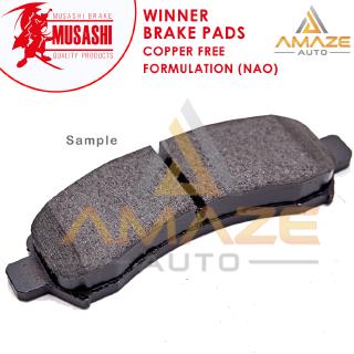 Musashi Winner Brake Pad (Copper Free NAO) for Perodua Bezza (2016