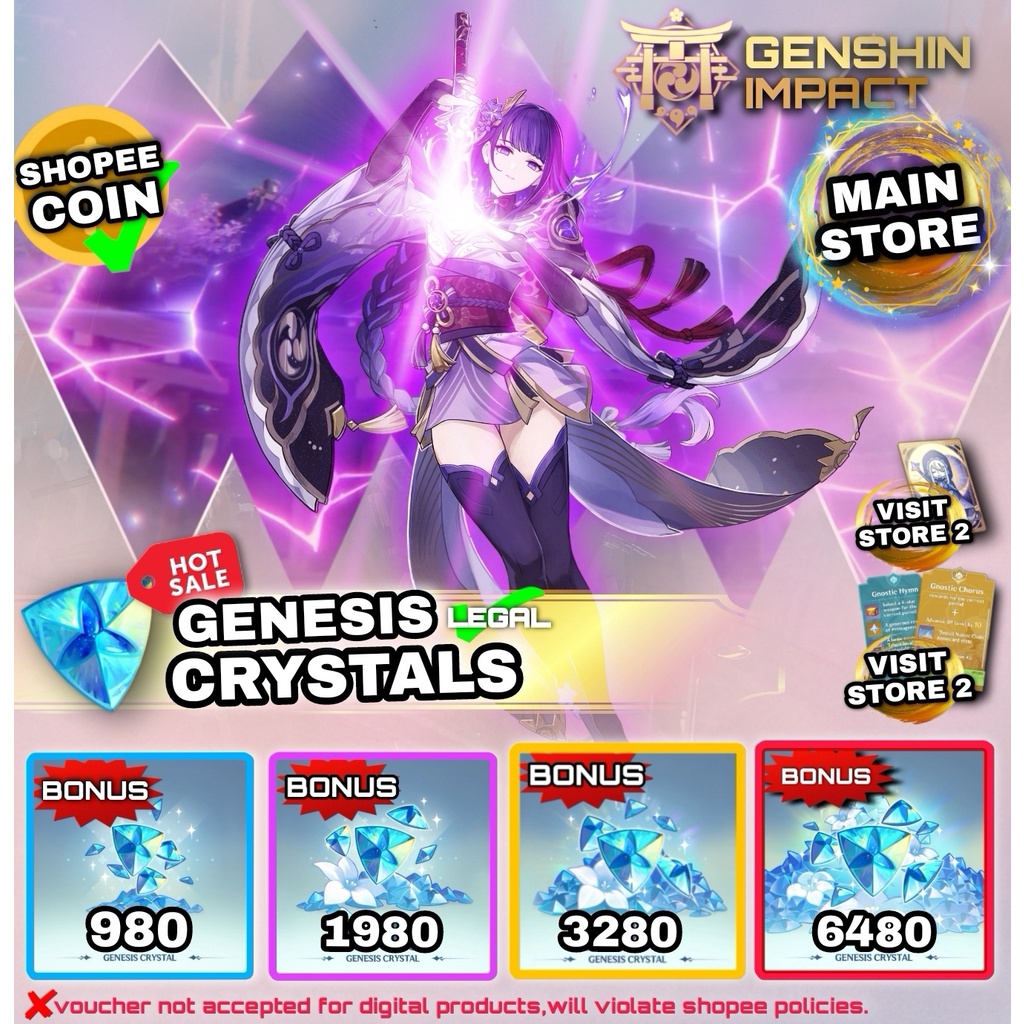 Main store Genshin impact genesis crystals via login