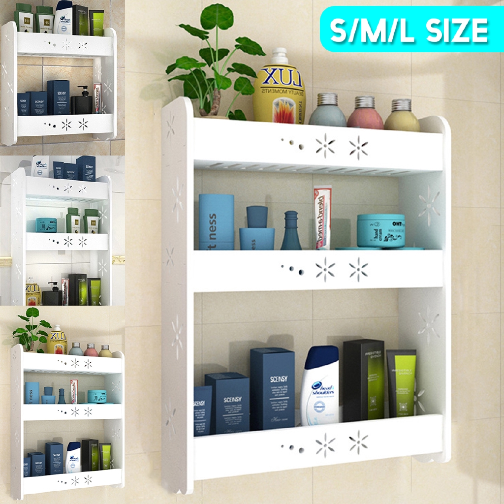 3 tier wall mounted bathroom shelf