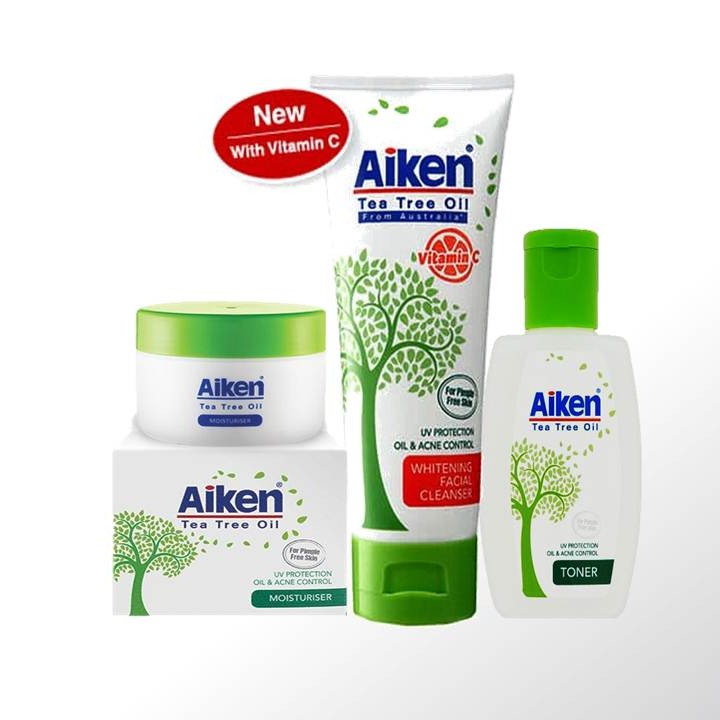 Aiken Whitening Skin Care Starter Set (Facial Whitening Cleanser 100ml