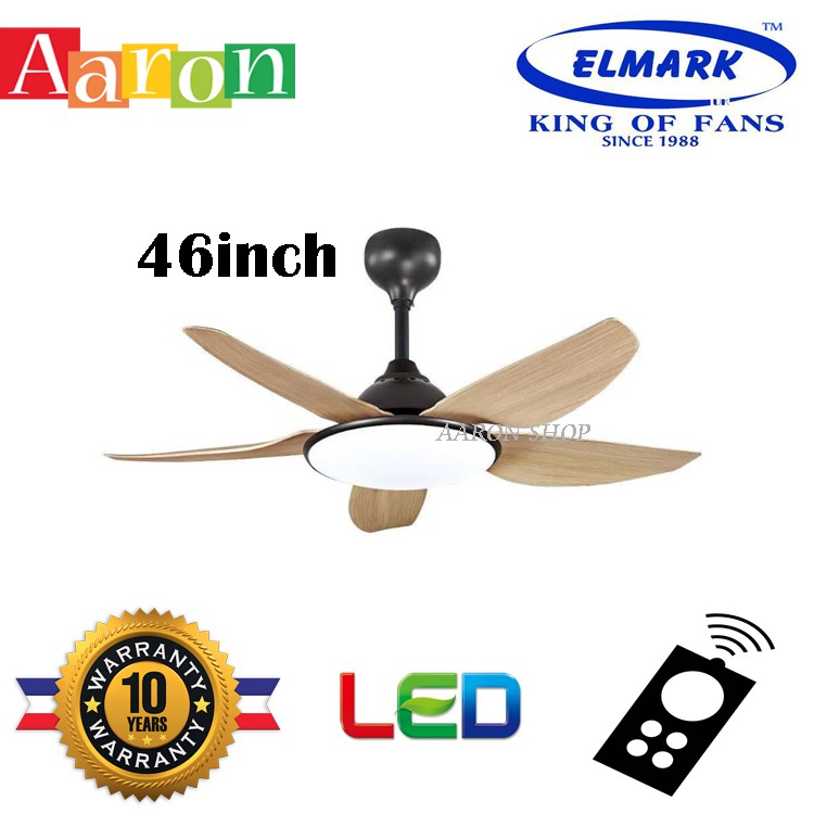 Elmark Sunflower 46 Inch Remote Control Dc Motor 5 Blade Ceiling