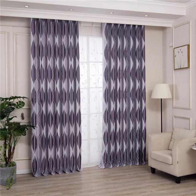 Jacquard Thick Blackout Cloth Curtain Window Blind Drape Custom