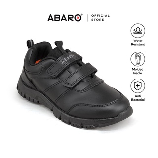 ABARO Water Resistant/Anti Bacterial -2352 Black School Shoes/Super Comfy Sneaker/Sport shoes/Kasut Sekolah Hitam/校鞋/学生鞋