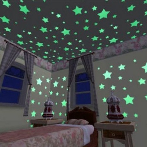 3d Stars Glow In The Dark Wall Stickers Luminous Wall Stickers