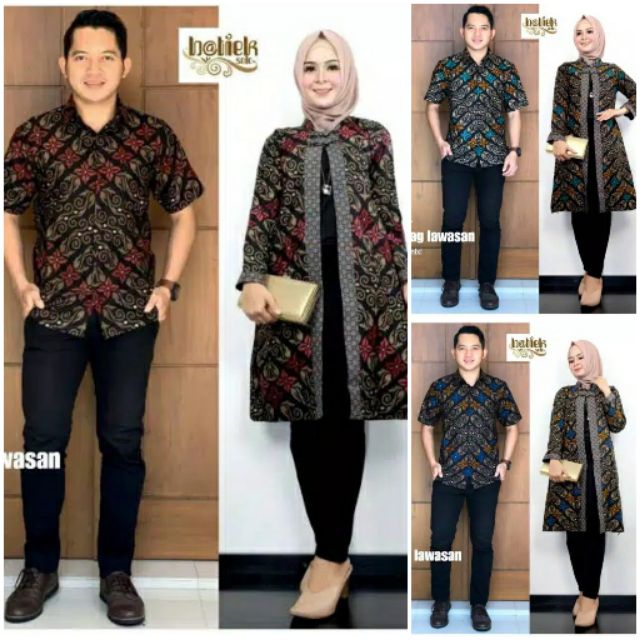 Bunga Lawasan Couple batik  Modern long blouse Cardigan  