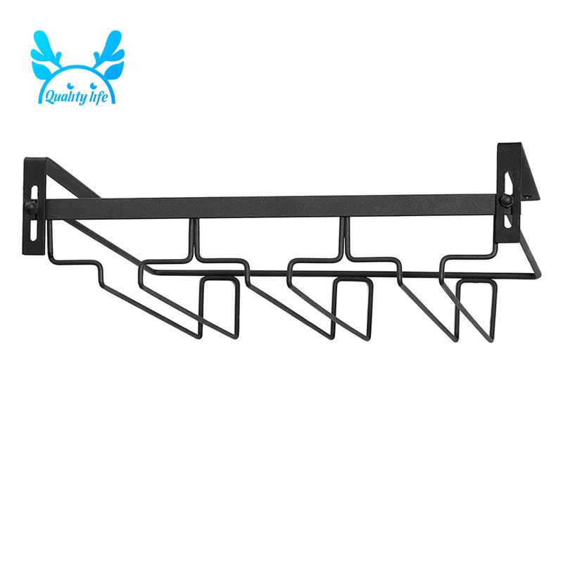 Wine Glass Rack Under Rows Hanging Stemware Rack Metal